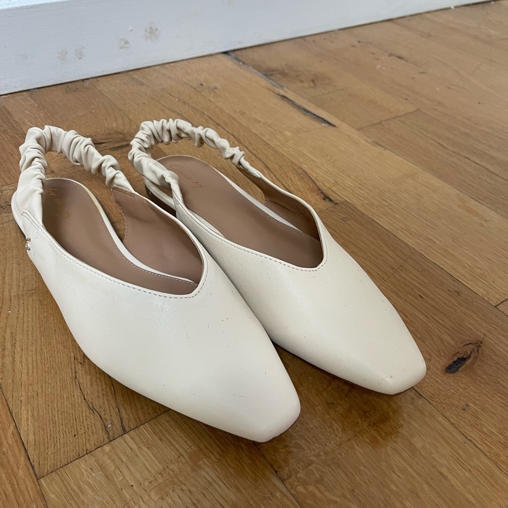 Circus by Sam Edelman Cream Flats with Square Toe